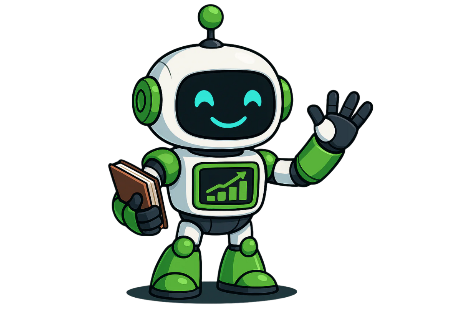 Robot holding a book