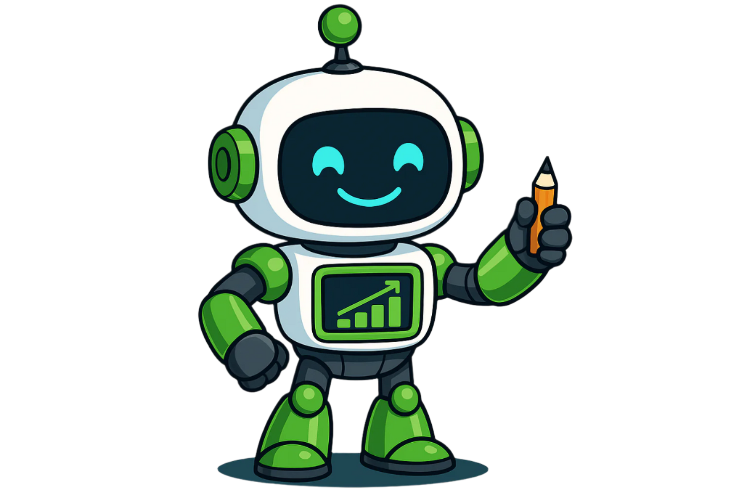 Robot holding a pencil