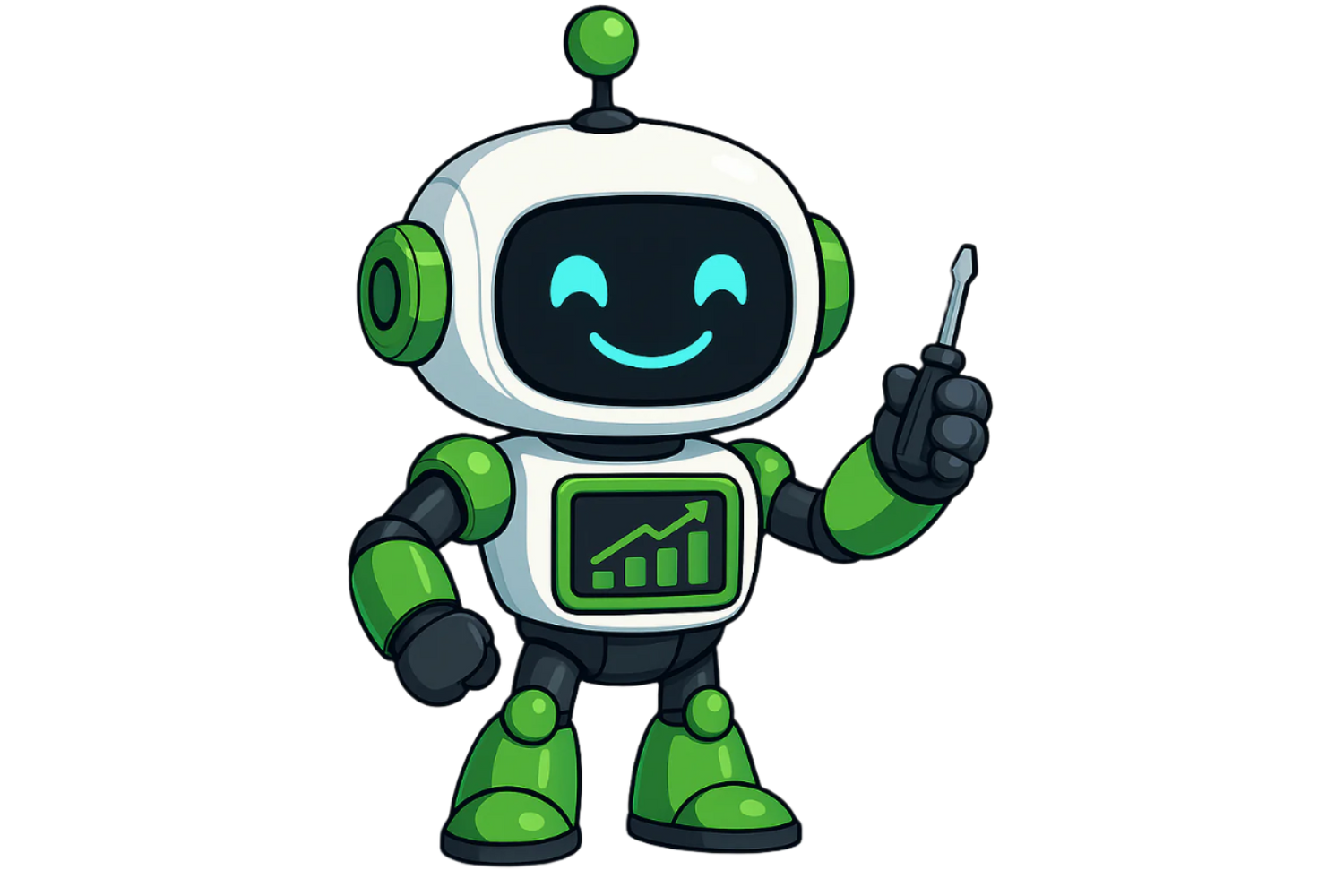Robot holding a screwdriver