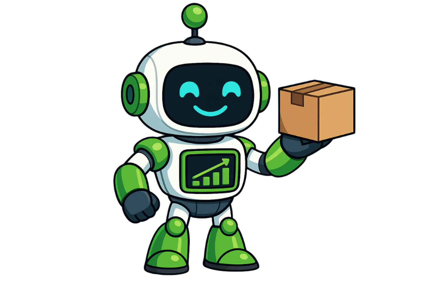 Robot holding a small package