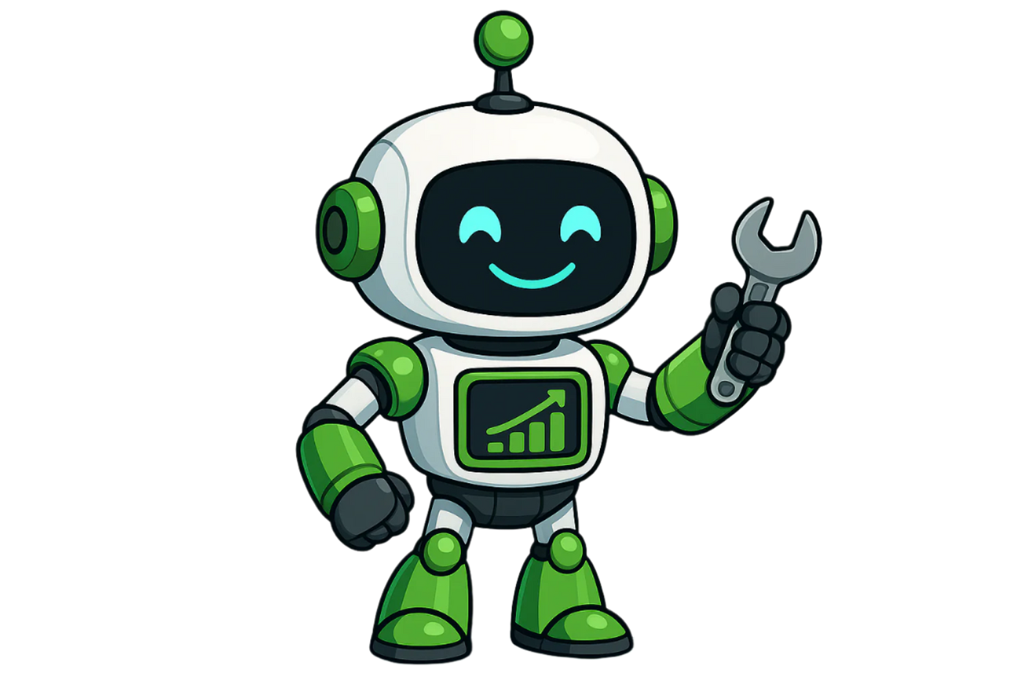 Robot holding a wrench