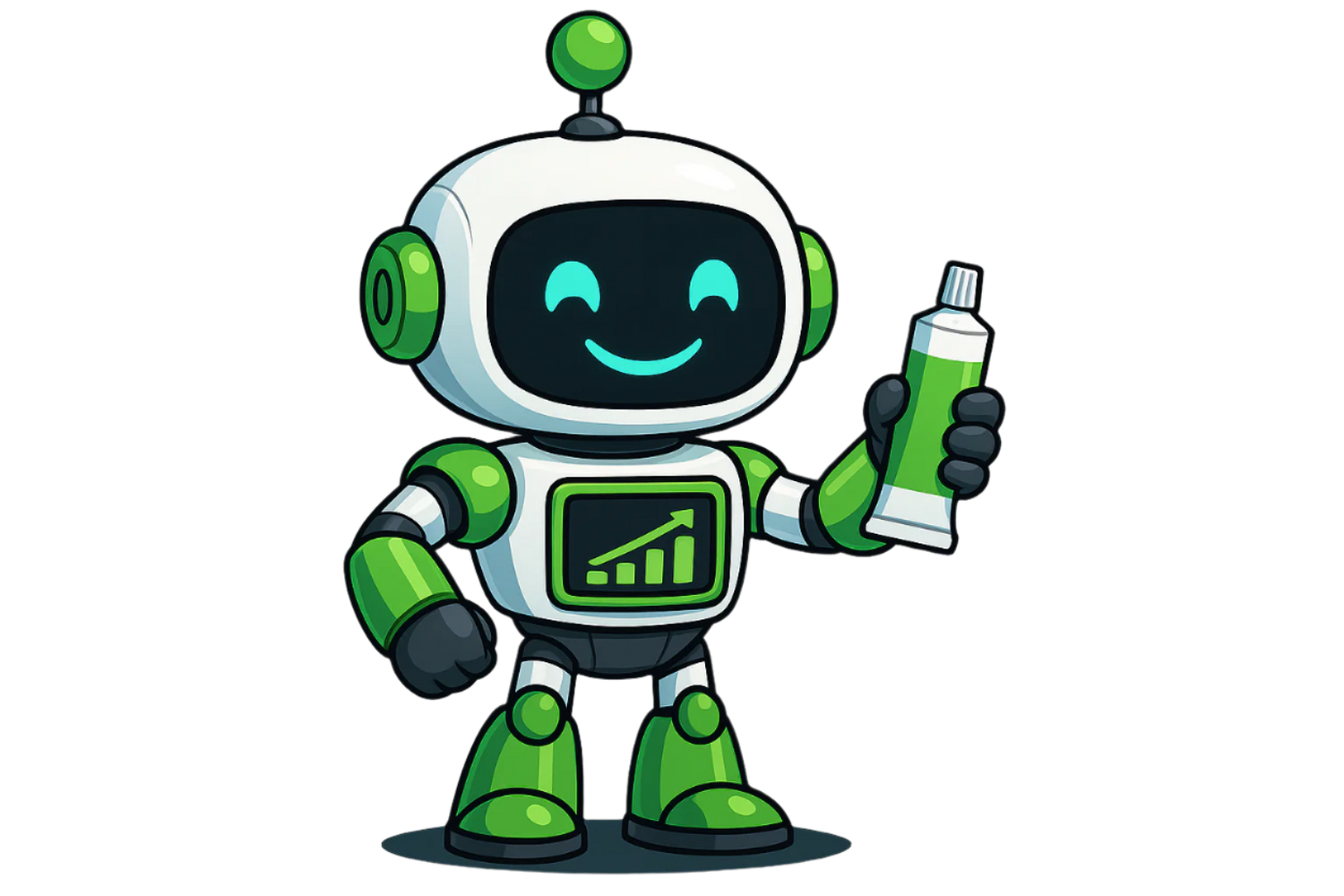 Robot holding toothpaste